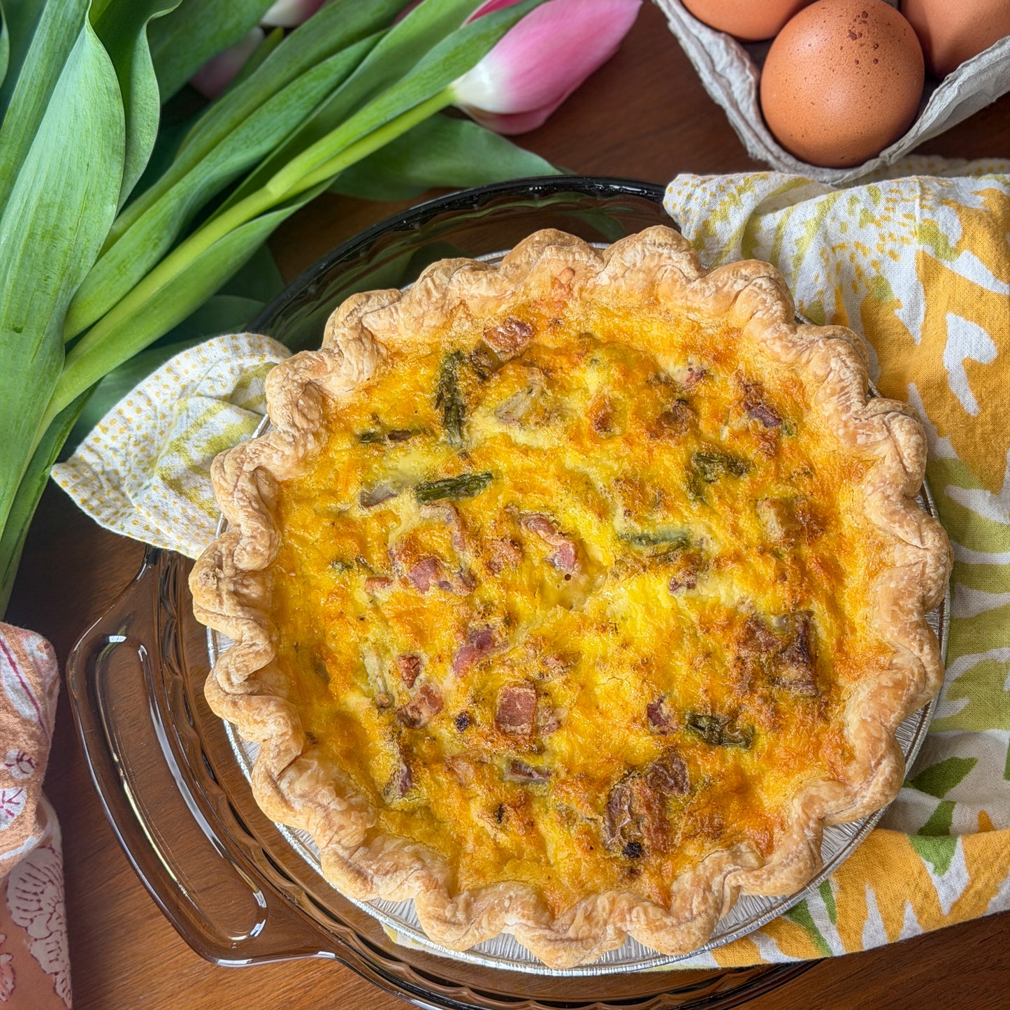 Loaded Baked Potato Quiche w/ Bacon